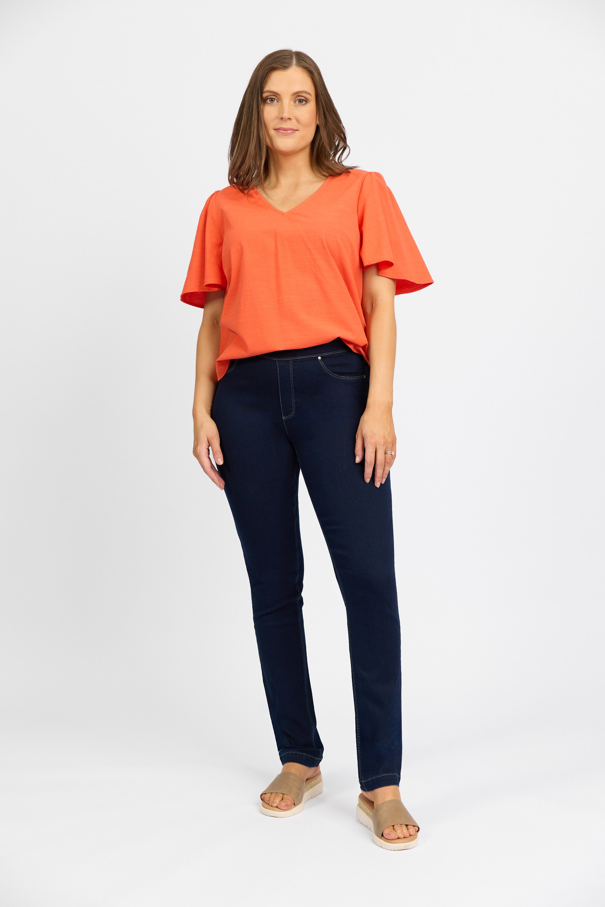 California - Stretch Denim Pull-On Jeans - Indigo Denim | Macjays