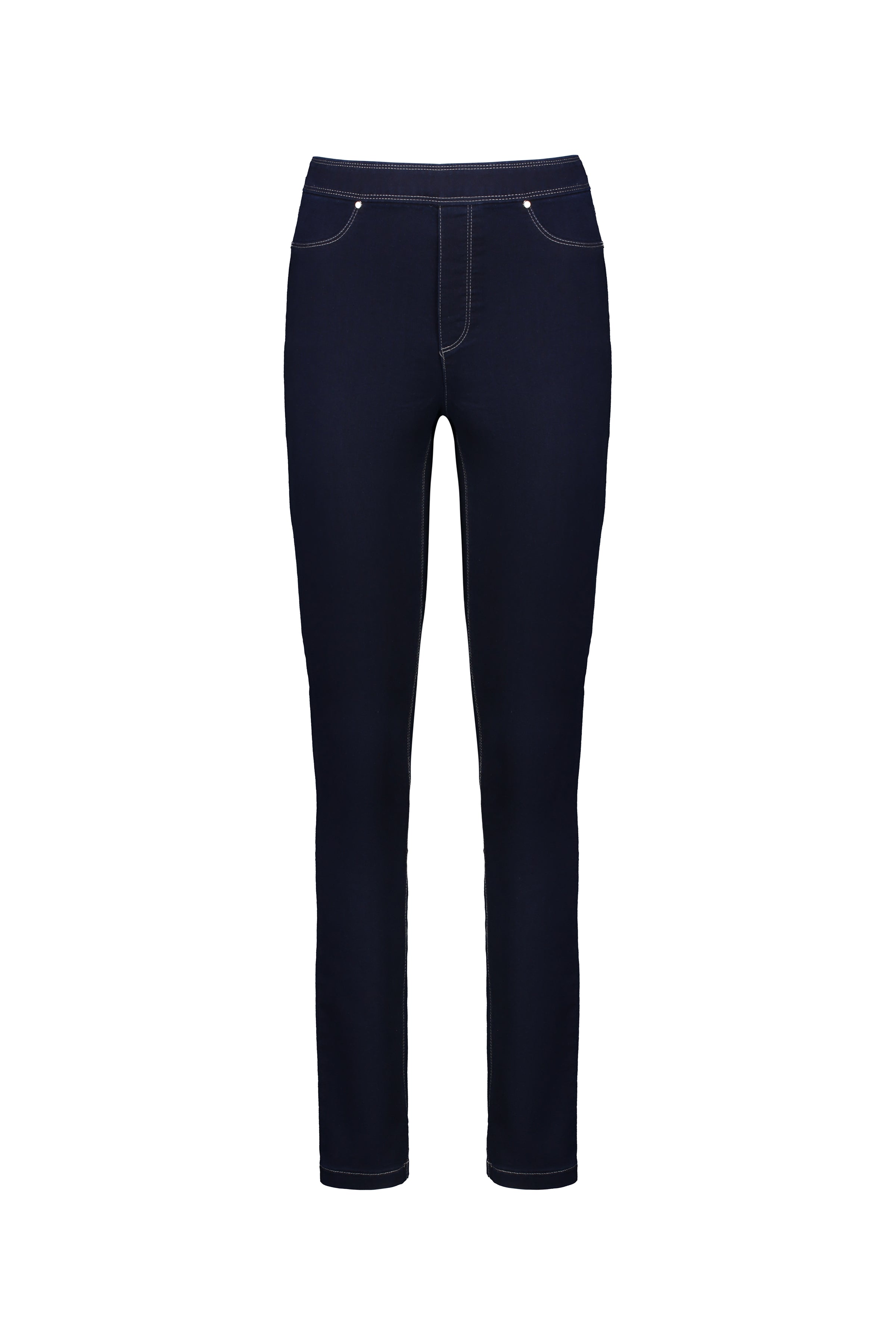 California - Stretch Denim Pull-On Jeans - Indigo Denim | Macjays