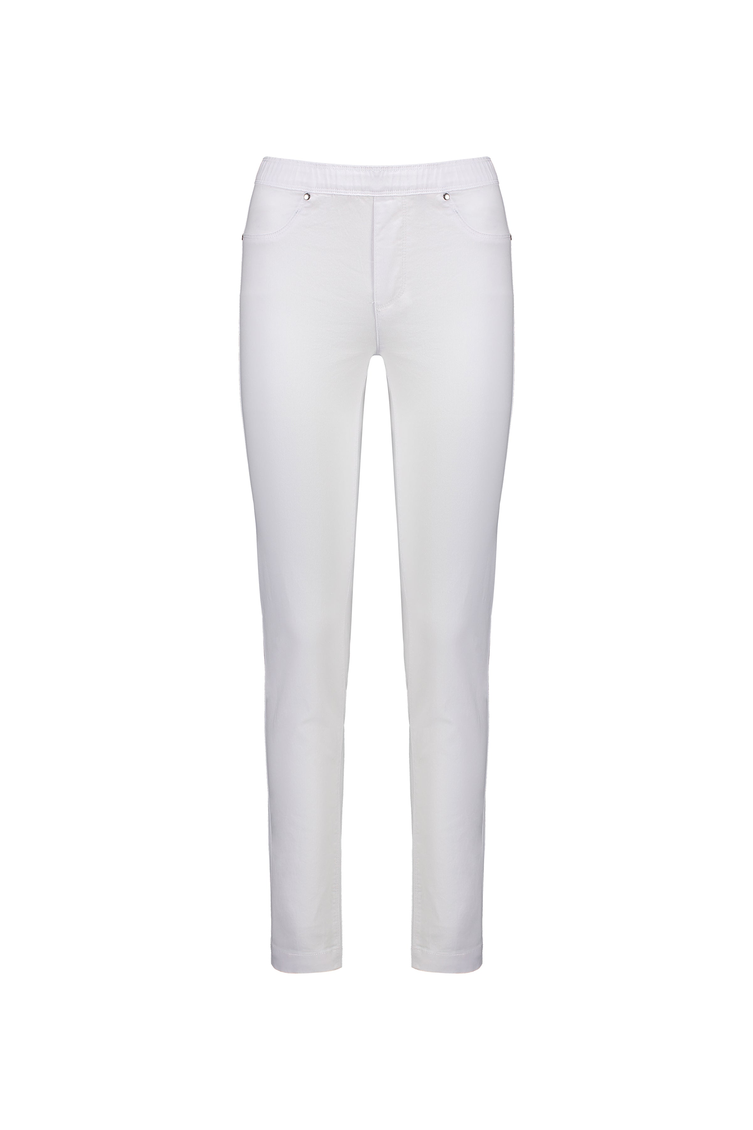 California - Stretch Denim Pull-On Jeans - White Denim | Macjays