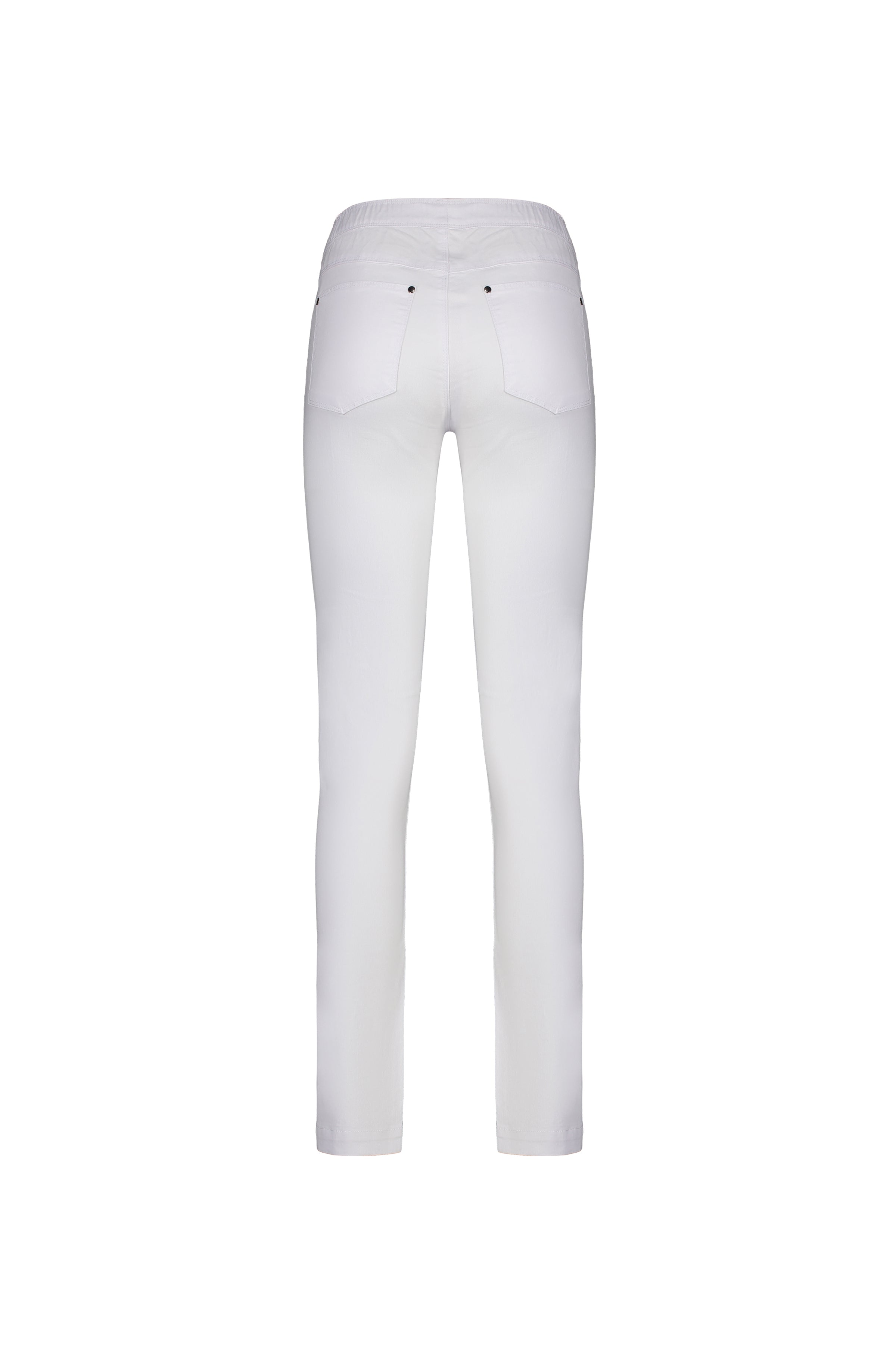 California - Stretch Denim Pull-On Jeans - White Denim | Macjays