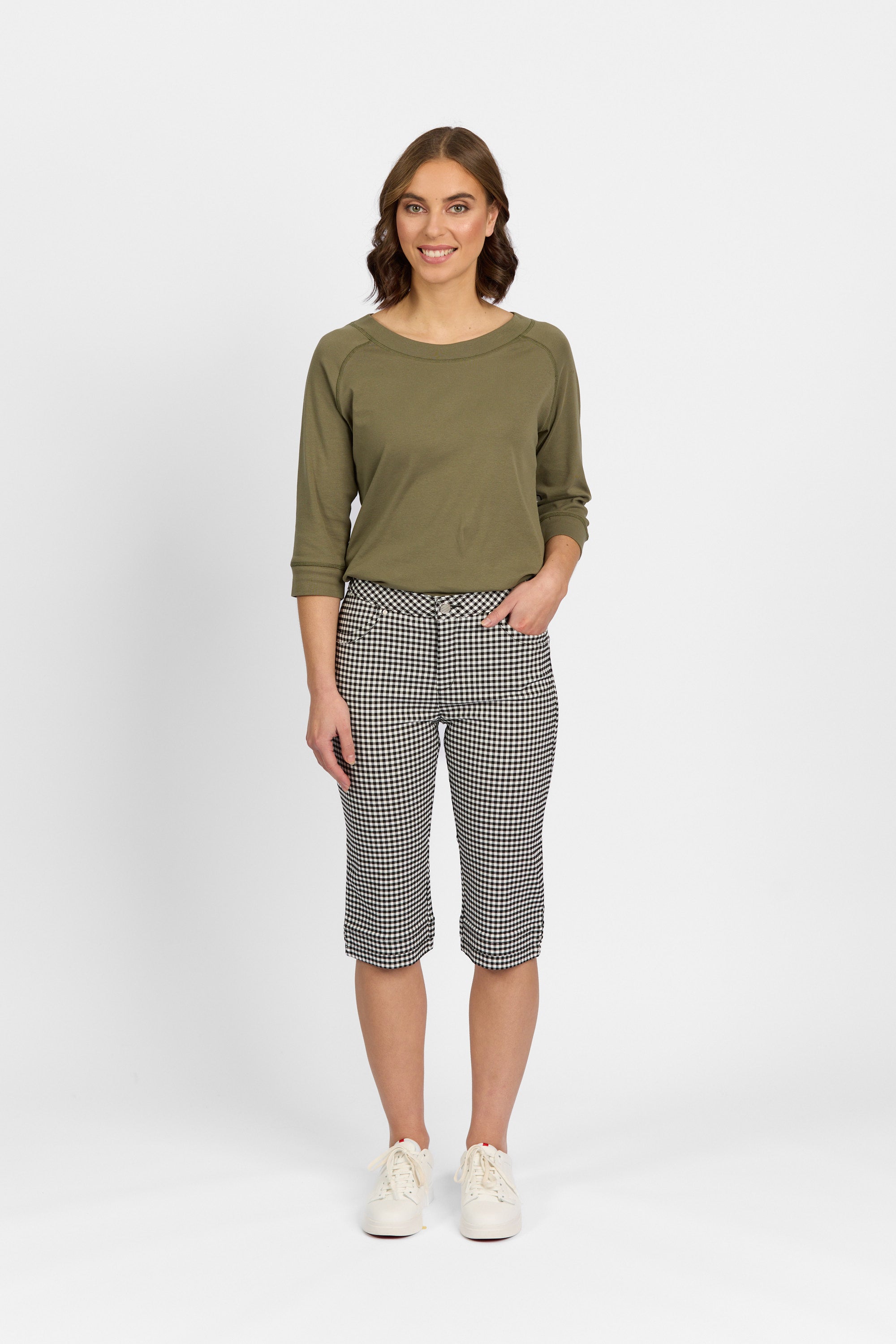 Snap Short in Faille - Gingham | Macjays