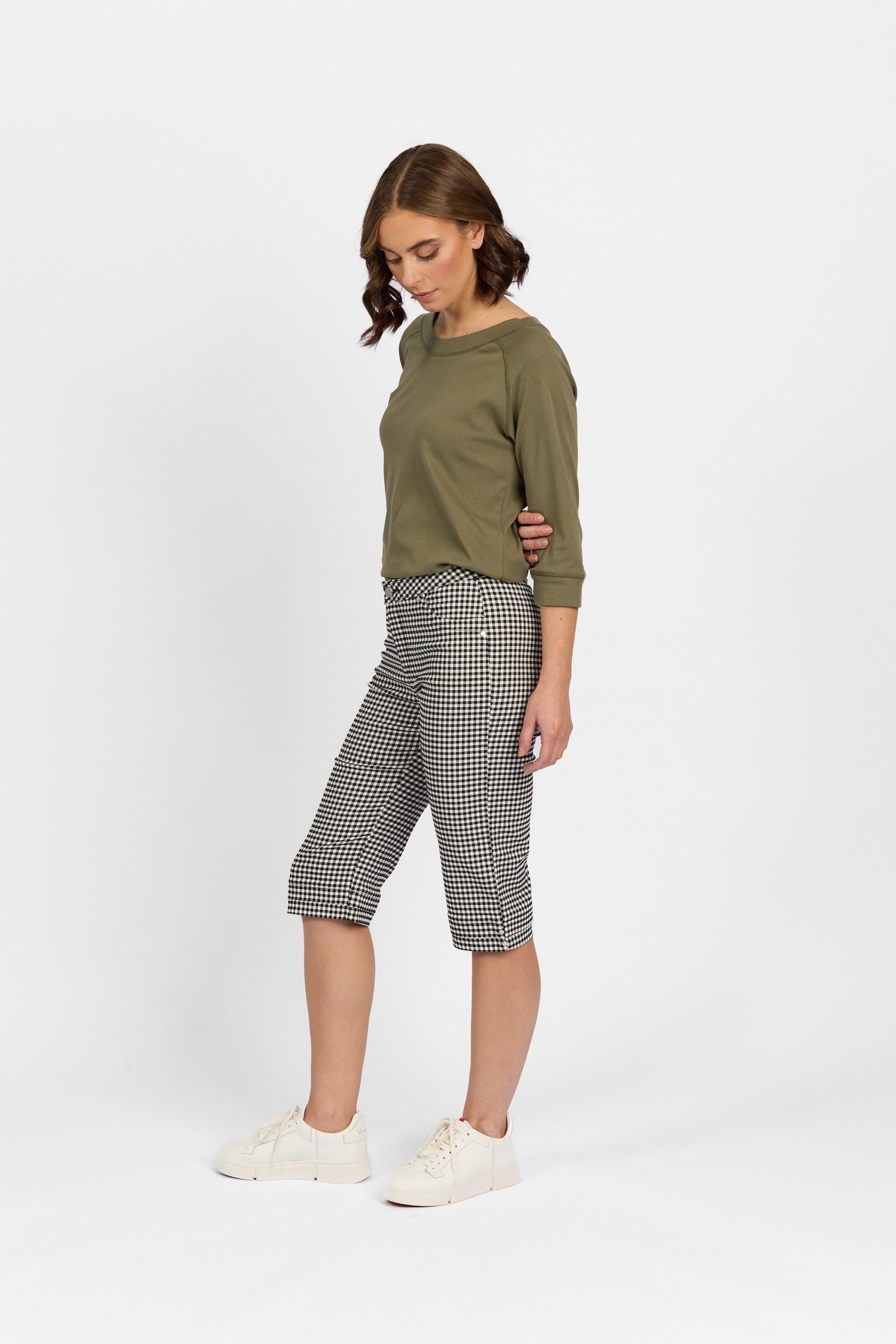 Snap Short in Faille - Gingham | Macjays