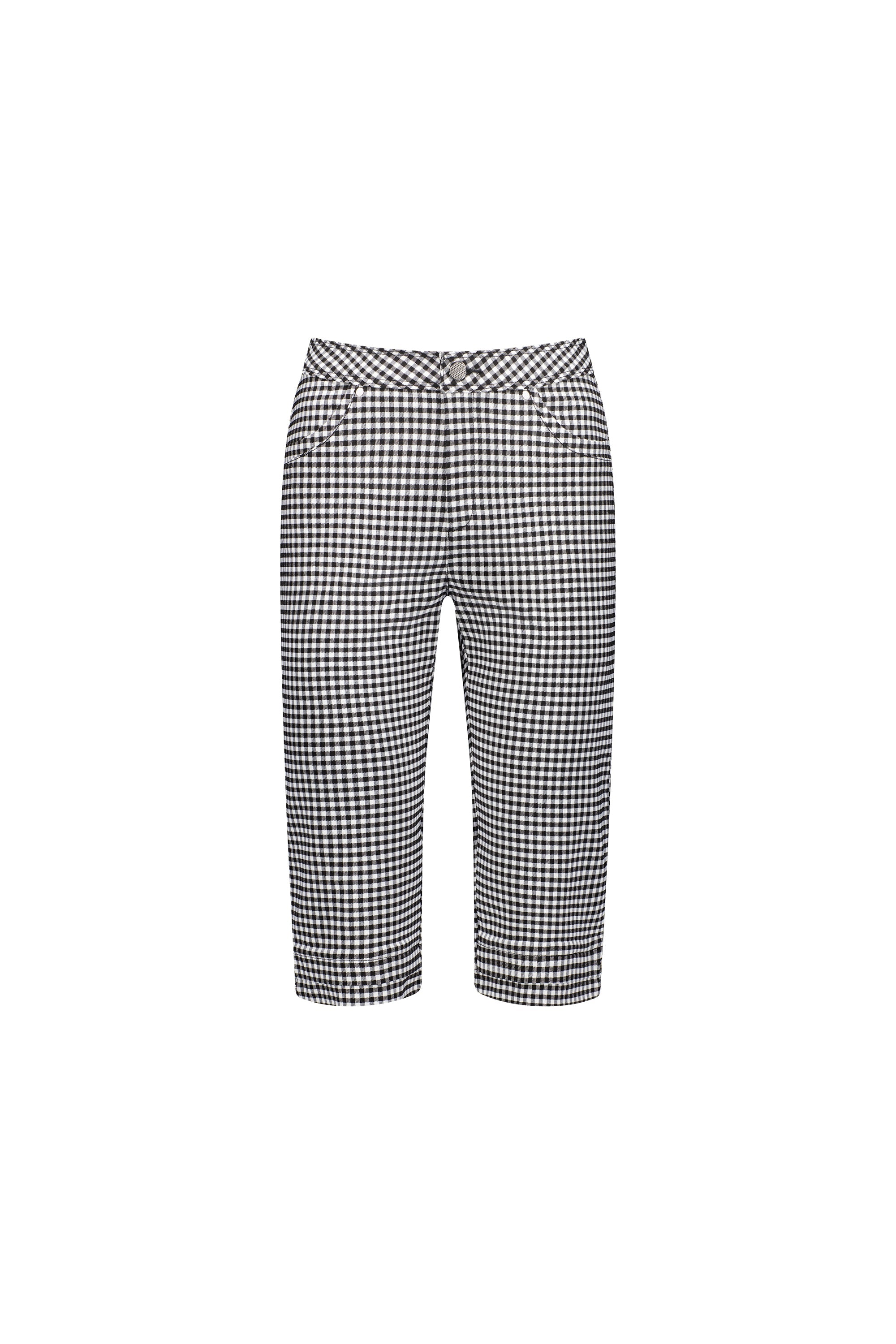 Snap Short in Faille - Gingham | Macjays