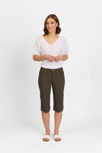 Snap Short in Faille - Khaki | Macjays