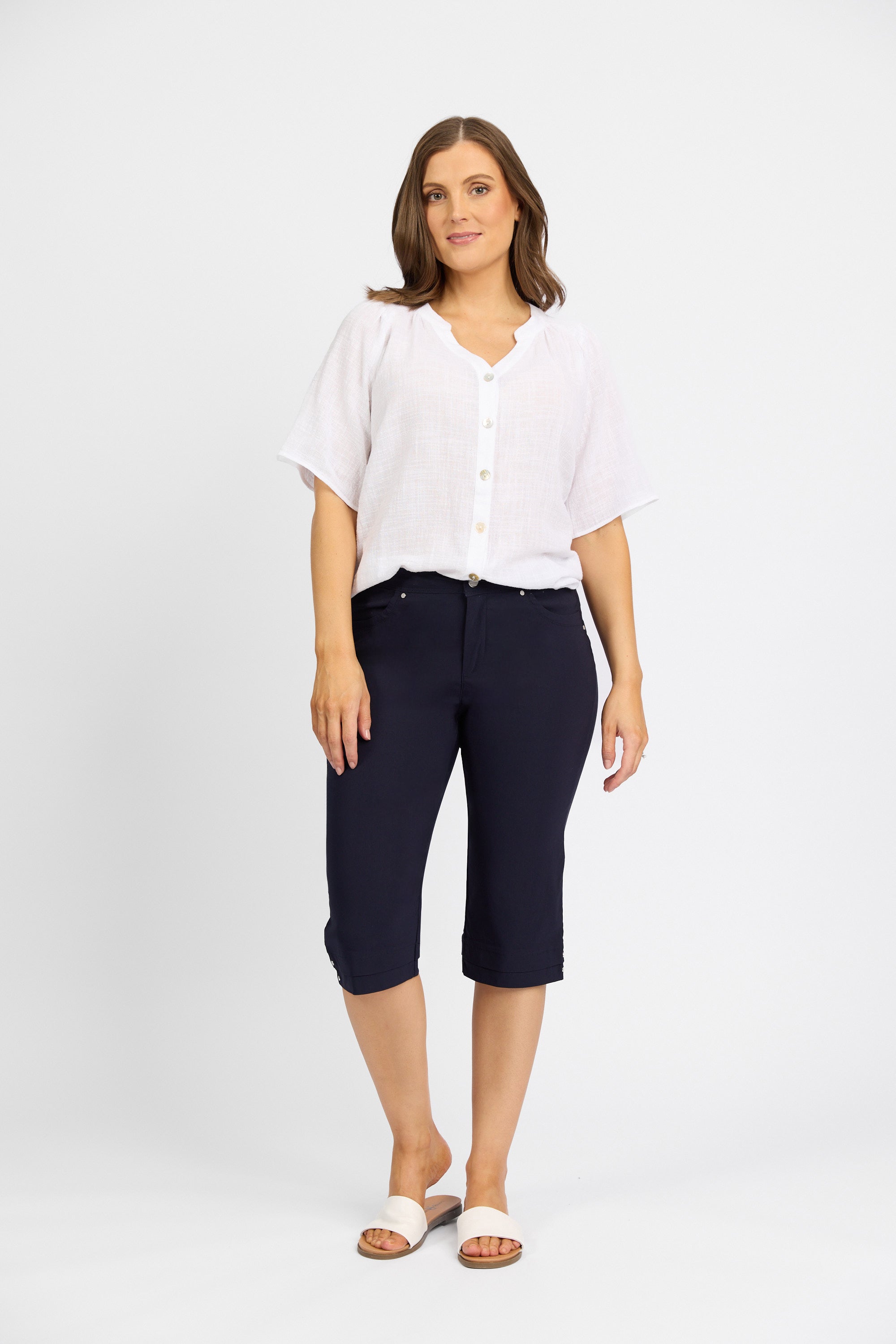 Snap Short in Faille - Navy | Macjays