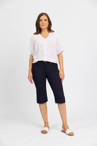 Snap Short in Faille - Navy | Macjays