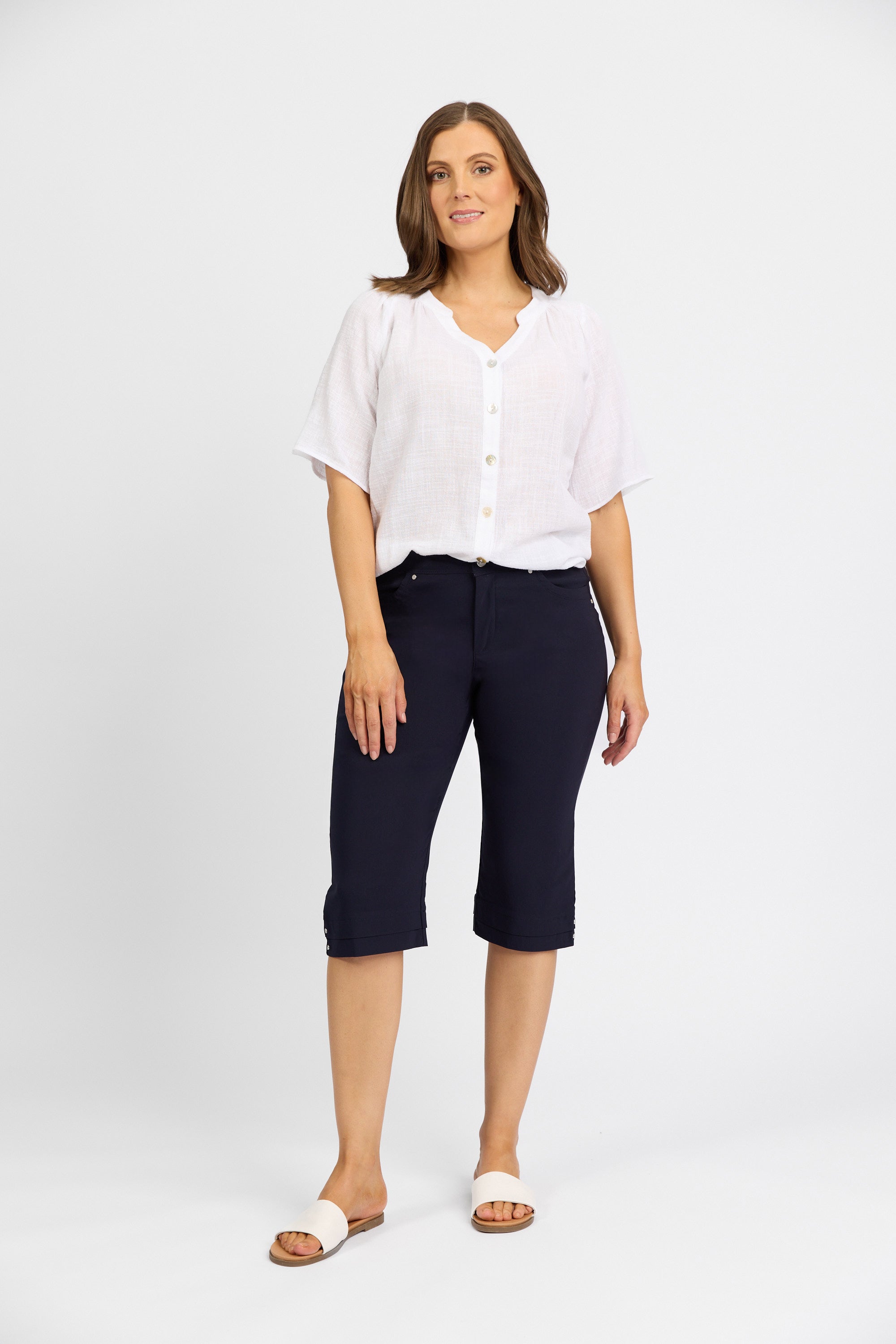 Snap Short in Faille - Navy | Macjays