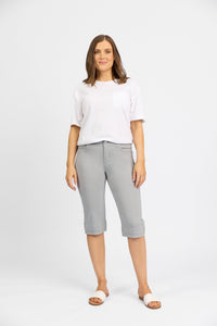 Snap Short in Faille - Silver | Macjays