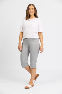 Snap Short in Faille - Silver | Macjays