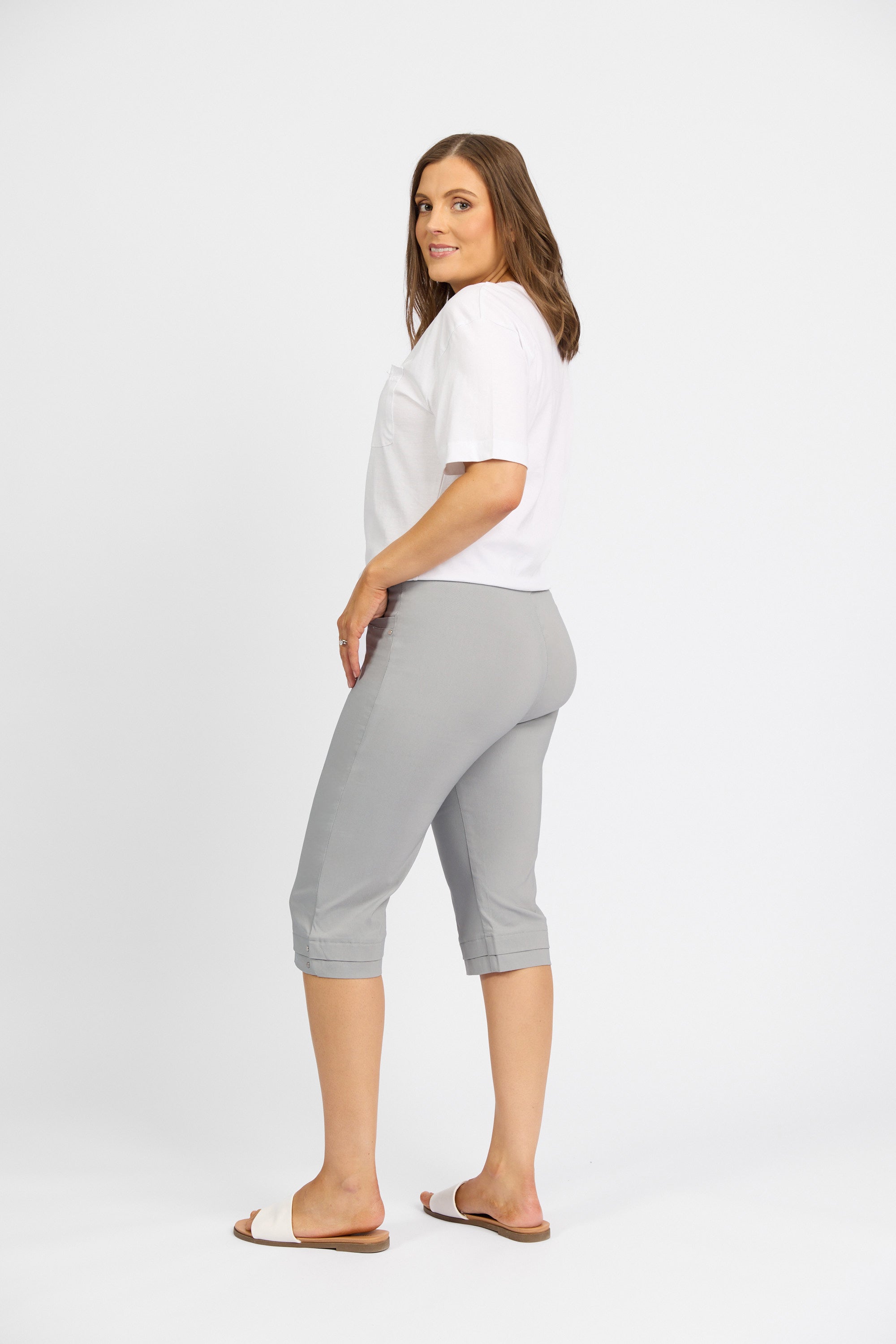 Snap Short in Faille - Silver | Macjays