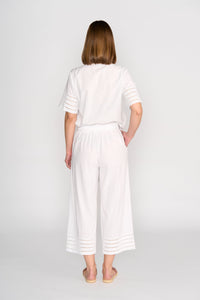Wide Leg 7/8 Pant - White
