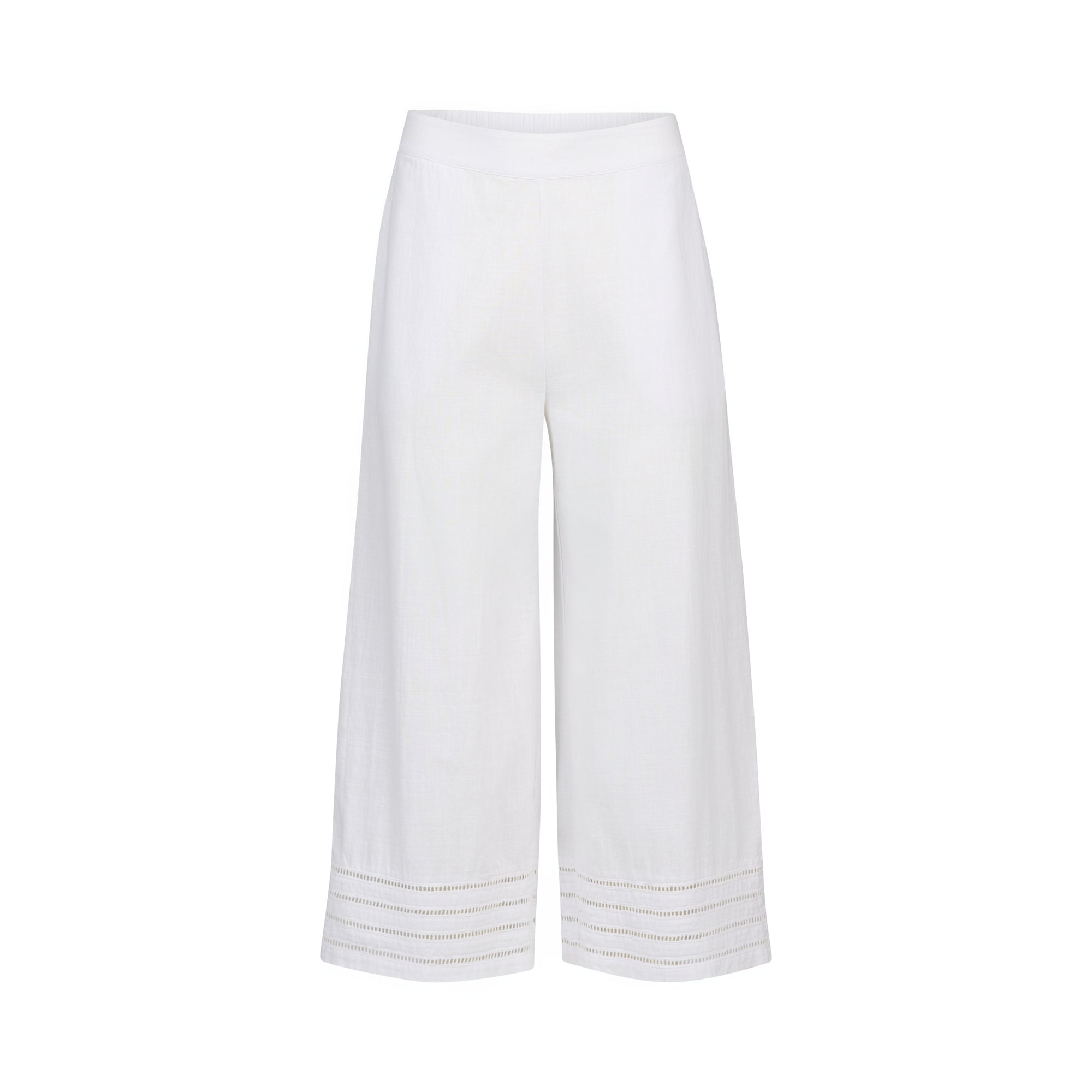 Wide Leg 7/8 Pant - White