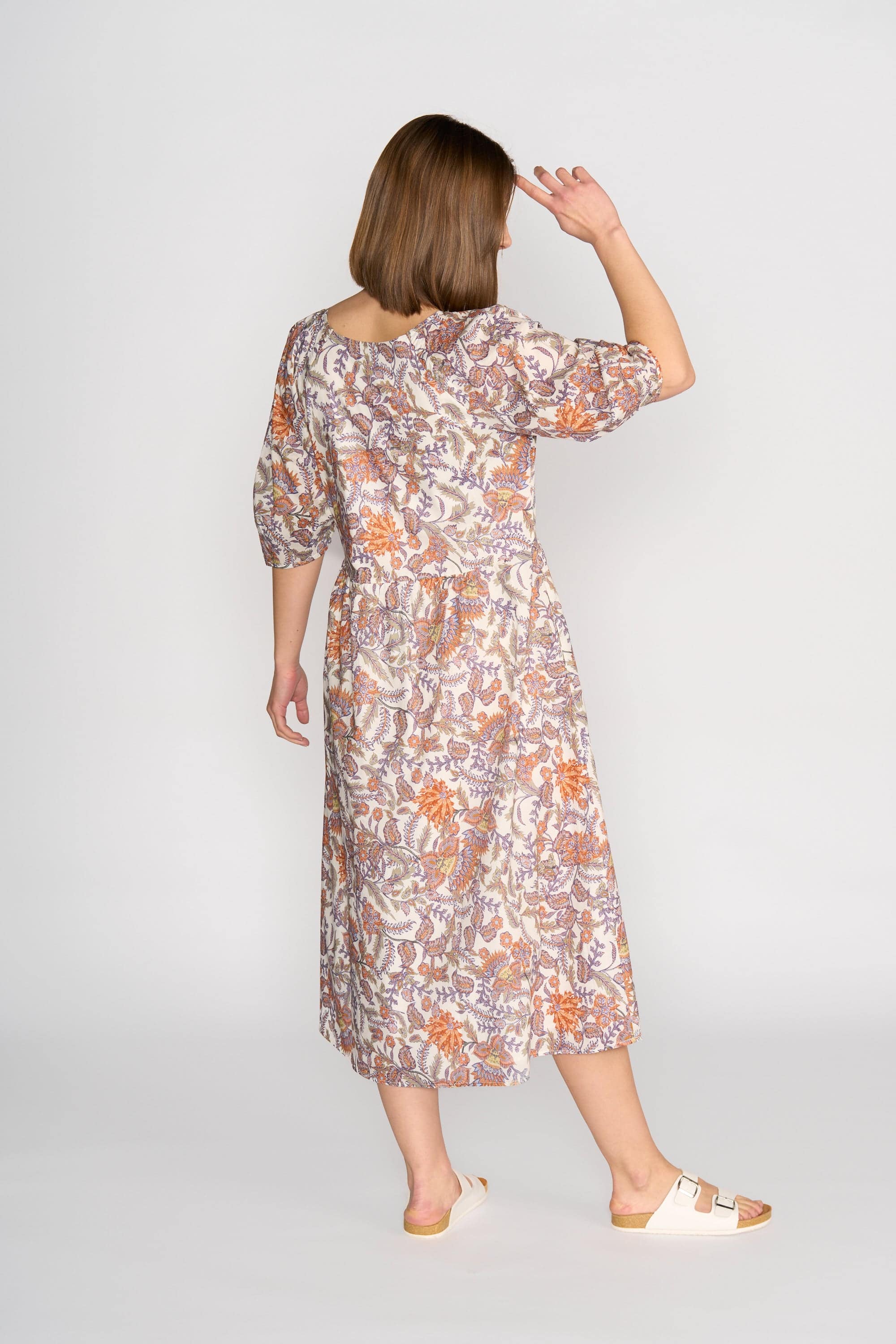 V Neck Dress - Tuscany