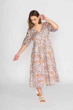 V Neck Dress - Tuscany