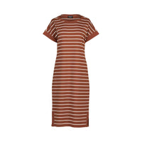T-Shirt Dress - Pecan Stripe