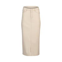 Mid Length Skirt - Bone